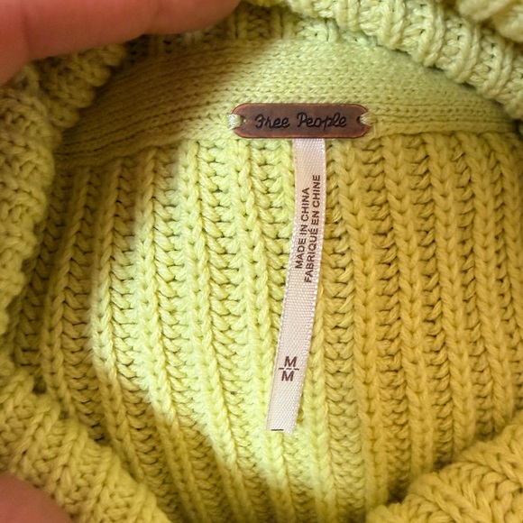 Free People Light Green Cowl Neck Sweater - Picture 3 of 3
